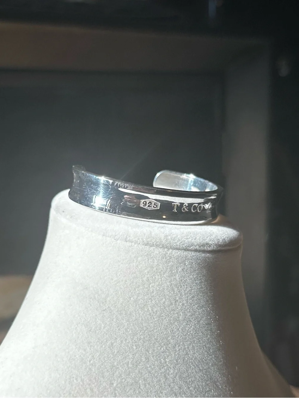 Tiffany & Co. 1837 Vintage Sterling Silver Wide Open Cuff Bracelet